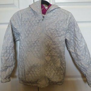Girl's Land's End Silver Packable Jacket Size L
